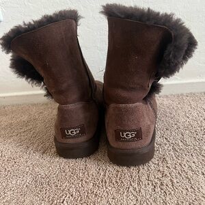 UGG Dark Brown Shearling Lined Footwear